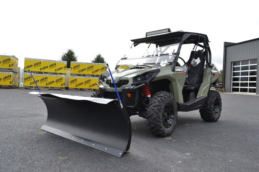 Custom Accessories Plow and Light Bar On Can-Am SBS